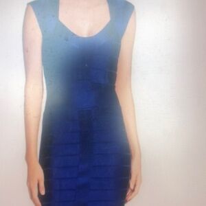 Chic Blue Sleeveless Mini Dress